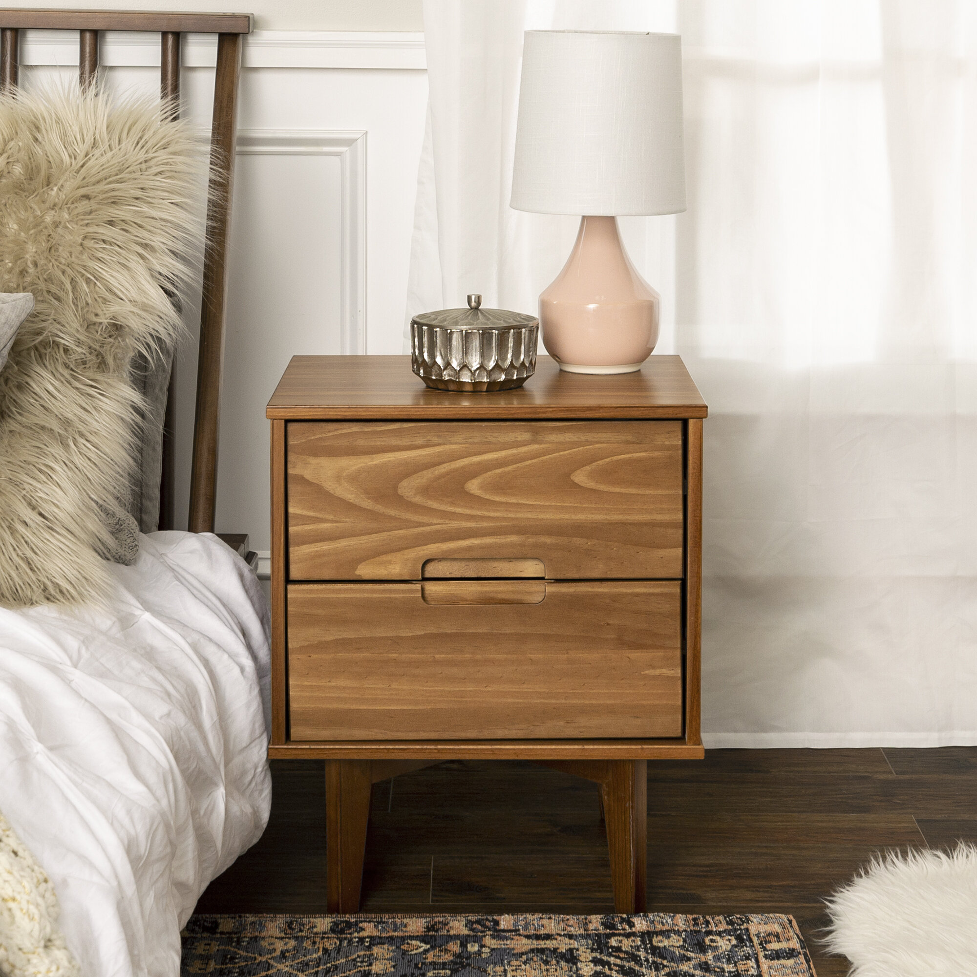 George Oliver Alexandrea 2 Drawer Bedside Table Reviews Wayfaircouk