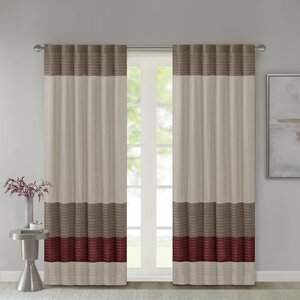 Berardi Striped Room Darkening Rod Pocket Single Curtain Panel