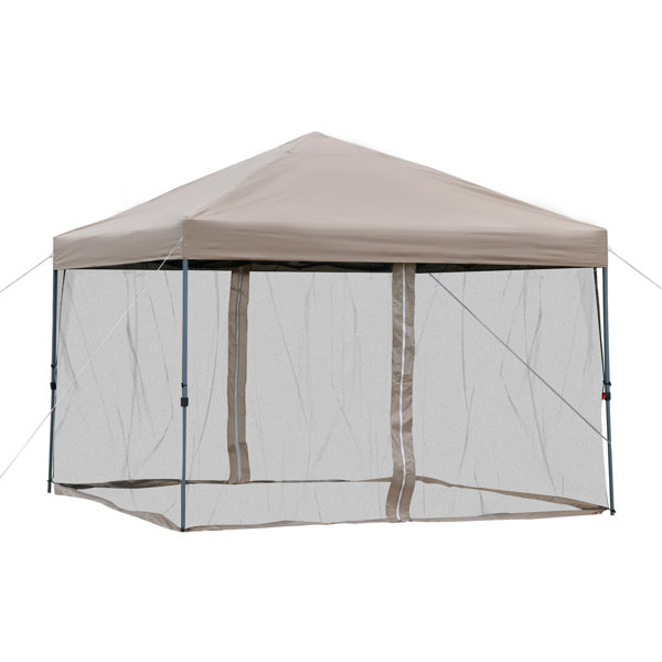 Outsunny 10' X 10' Outdoor Pop-Up Party Tent Canopy With ...