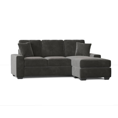 Red Barrel Studio Cleona Left Hand Facing Leather Sleeper Sectional Wayfair