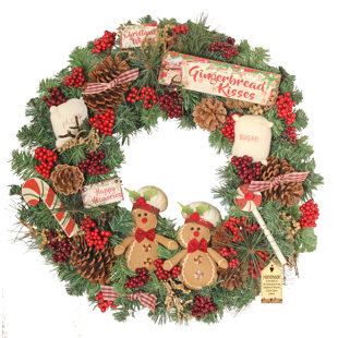 Wreaths You Ll Love Wayfair Co Uk Gingerbread Kisses 60cm Christmas Wreath