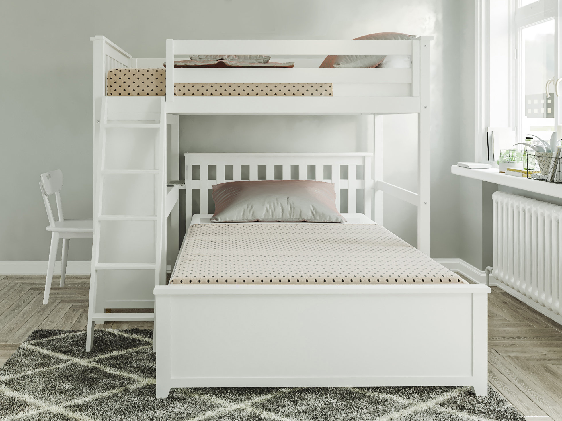 twin over l shaped bunk bed