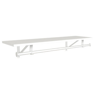 Wooden Shelf With Hanging Rod Wayfair Wall Shelf