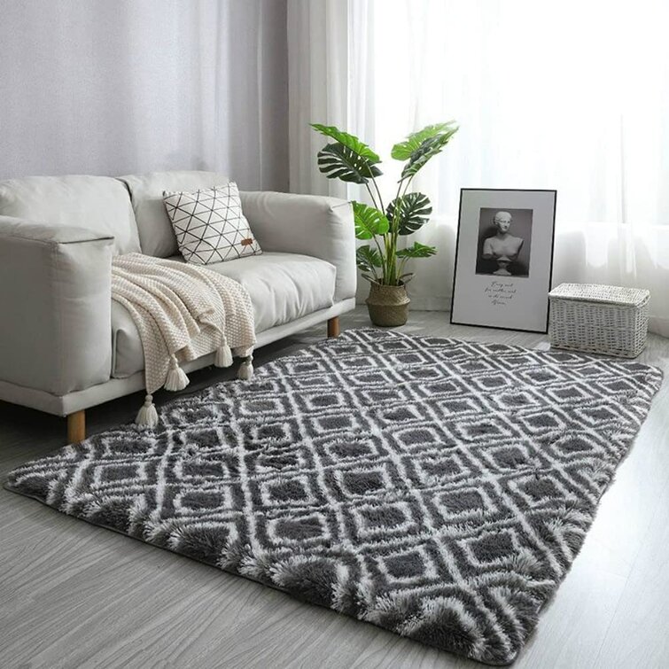 Beige, 2' x 3' Nursery and Home Decor WHOW Super Soft Area Rug Kid's Room Modern Living Room Carpet Fluffy Shag Rugs for Bedroom 