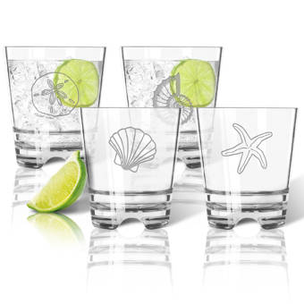 Carved Solutions Garden Tritan 4 Piece 16 Oz Plastic Highball Glass Set Wayfair