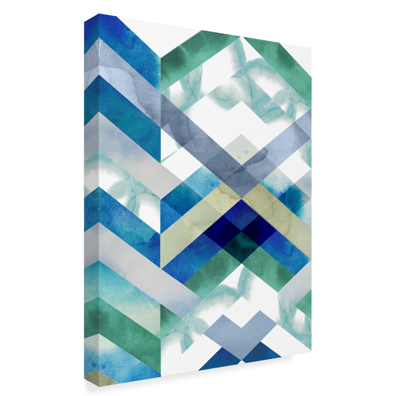 East Urban Home Crystal Chevron I Acrylic Painting Print On