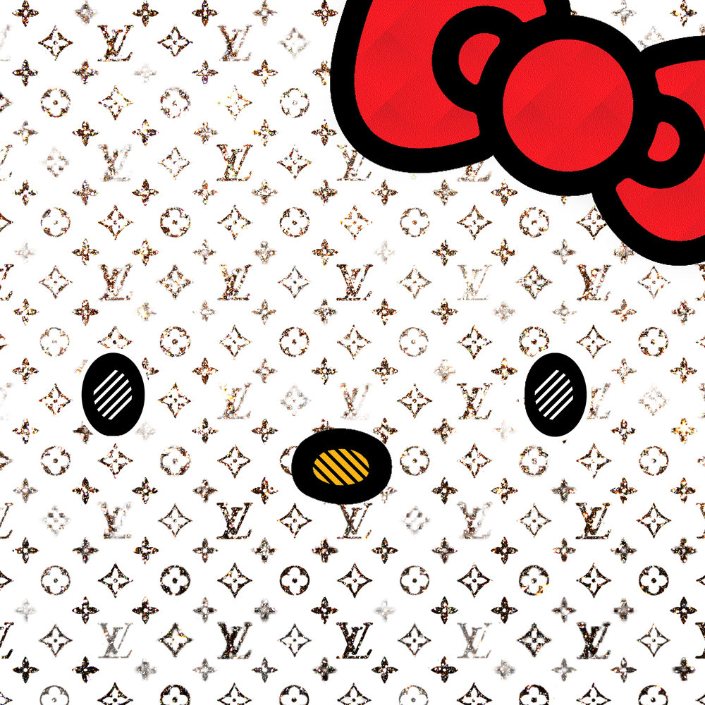 Salty & Sweet 'LV Kitty' Graphic Art Print on Canvas | Wayfair