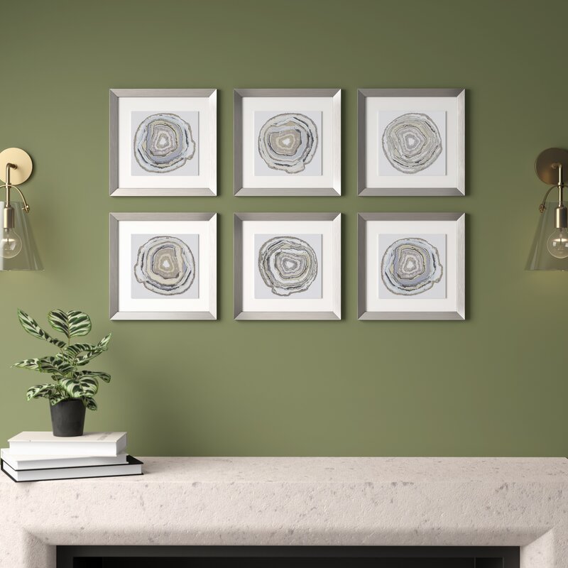'Geodes' 6 Piece Picture Frame Graphic Art Set & Reviews | Joss & Main