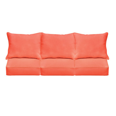 Indooroutdoor Sunbrella Sofa Cushion Mistana Fabric Canvas Melon Indooroutdoor Sunbrella Sofa Cushion