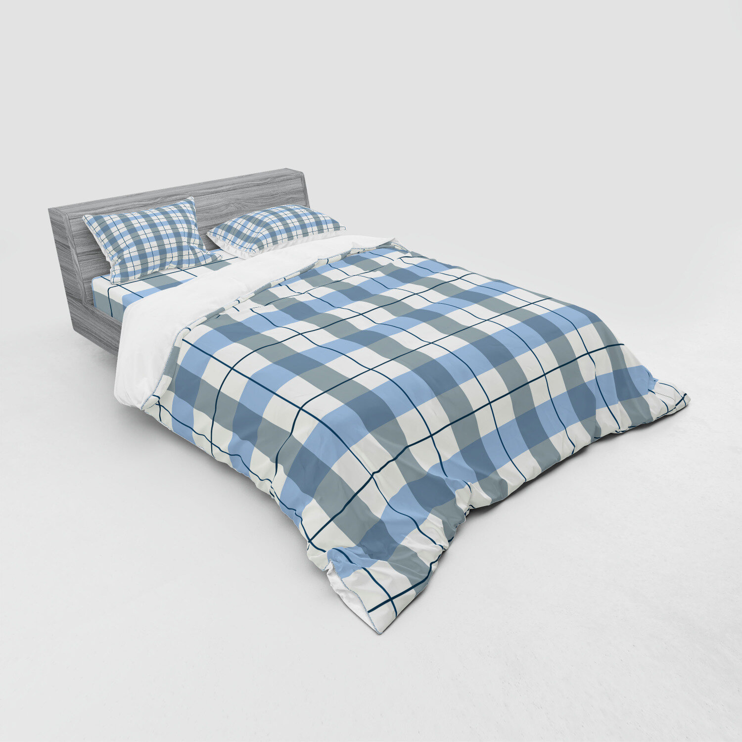 East Urban Home Checkered Traditional Scottish Tartan Plaid Texture Image Rural Duvet Cover Set Wayfair