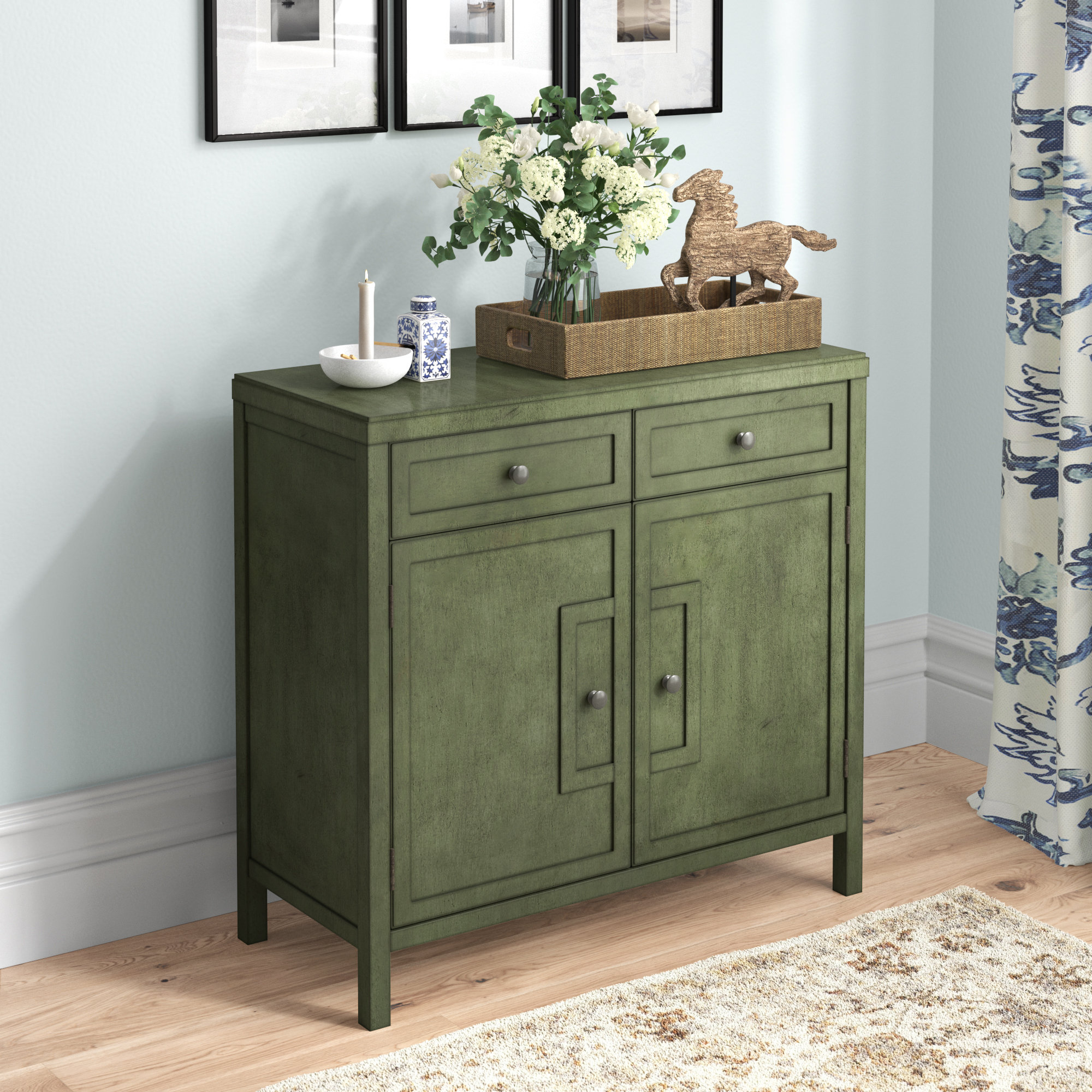Three Posts™ Leighty 30'' Tall 2 - Door Accent Cabinet & Reviews | Wayfair
