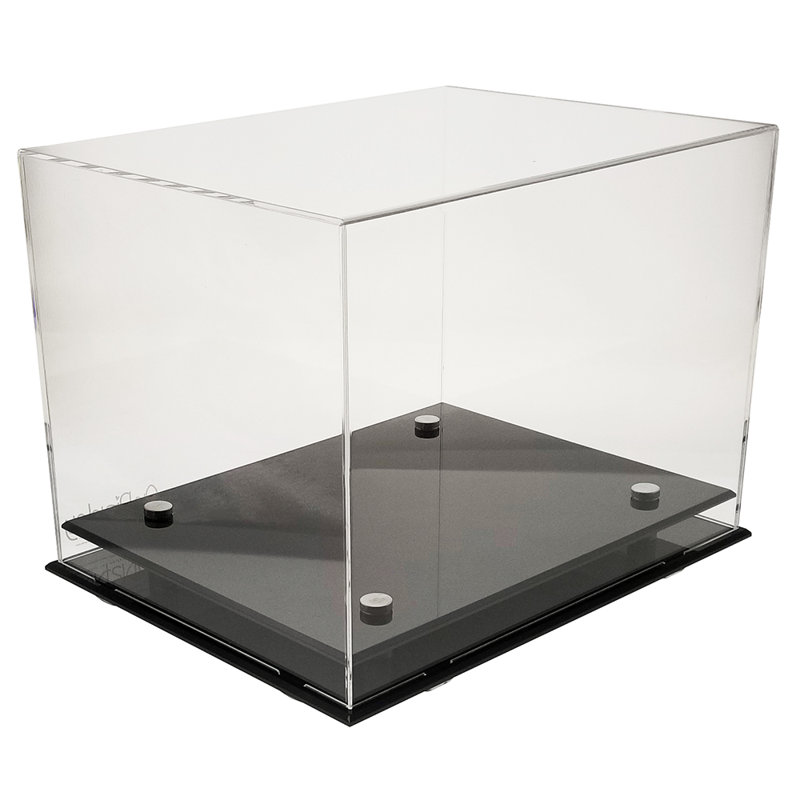 Acrylic Display Case Ideal For Upright Gloves With A Mirror Delux Base.