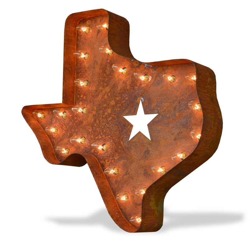 Millwood Pines Texas State Steel Wall Decor Wayfair