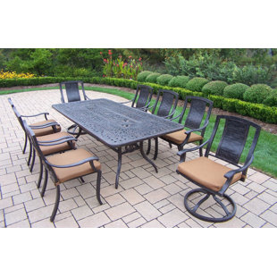 Go to store & view more images Vanguard 9 Piece Dining Set with Cushions by Oakland Living
