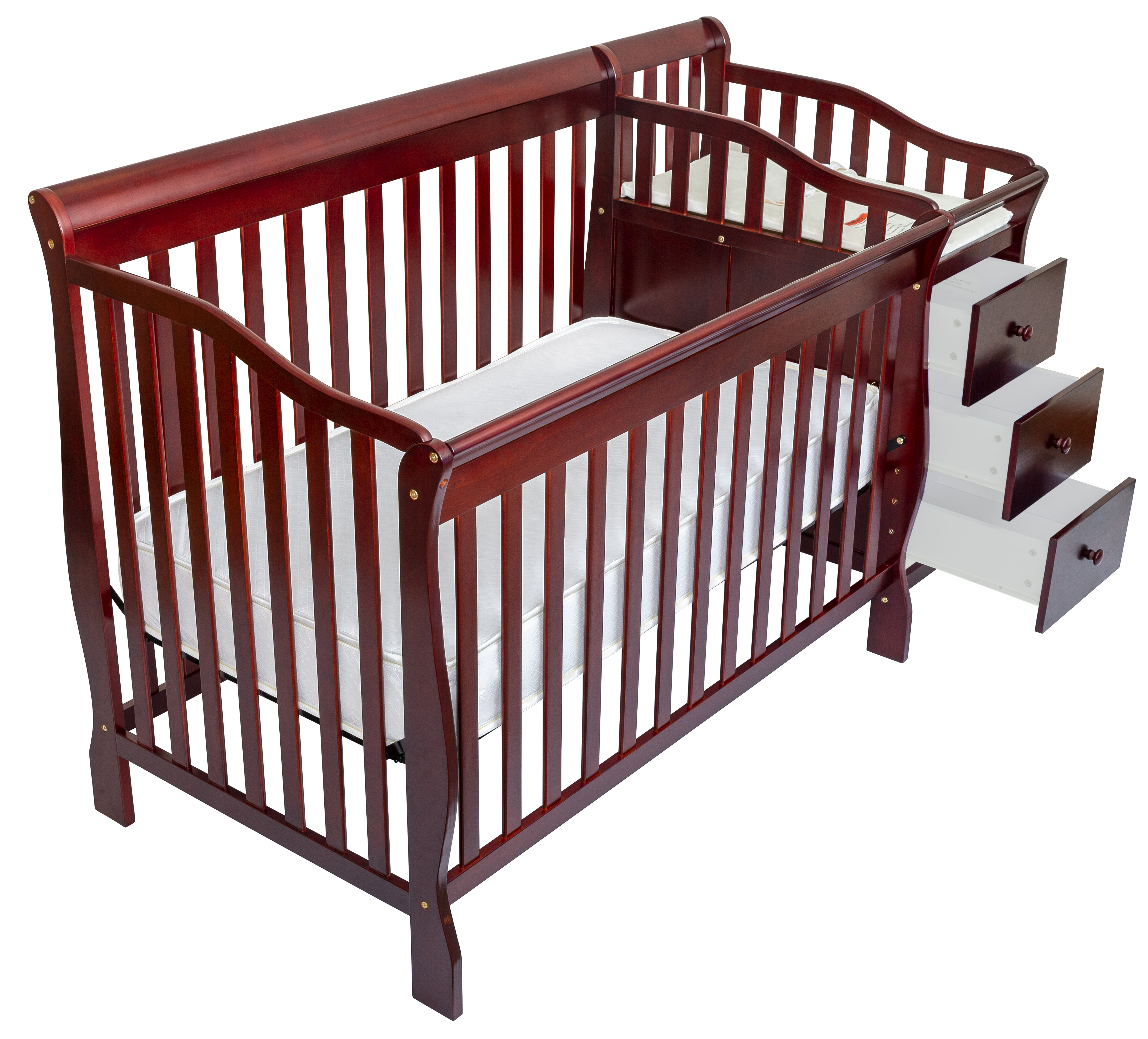 Harriet Bee Hinojos Standard Crib And Changer Wayfair