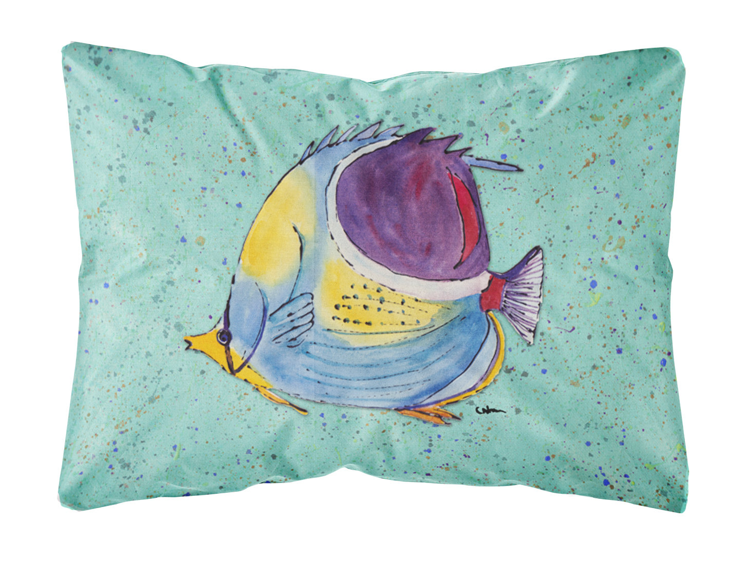 Caroline S Treasures Tropical Fish Indoor Outdoor Throw Pillow