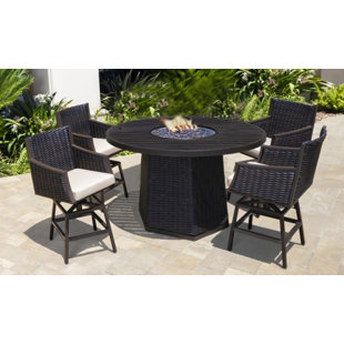 mojave bar height fire pit table