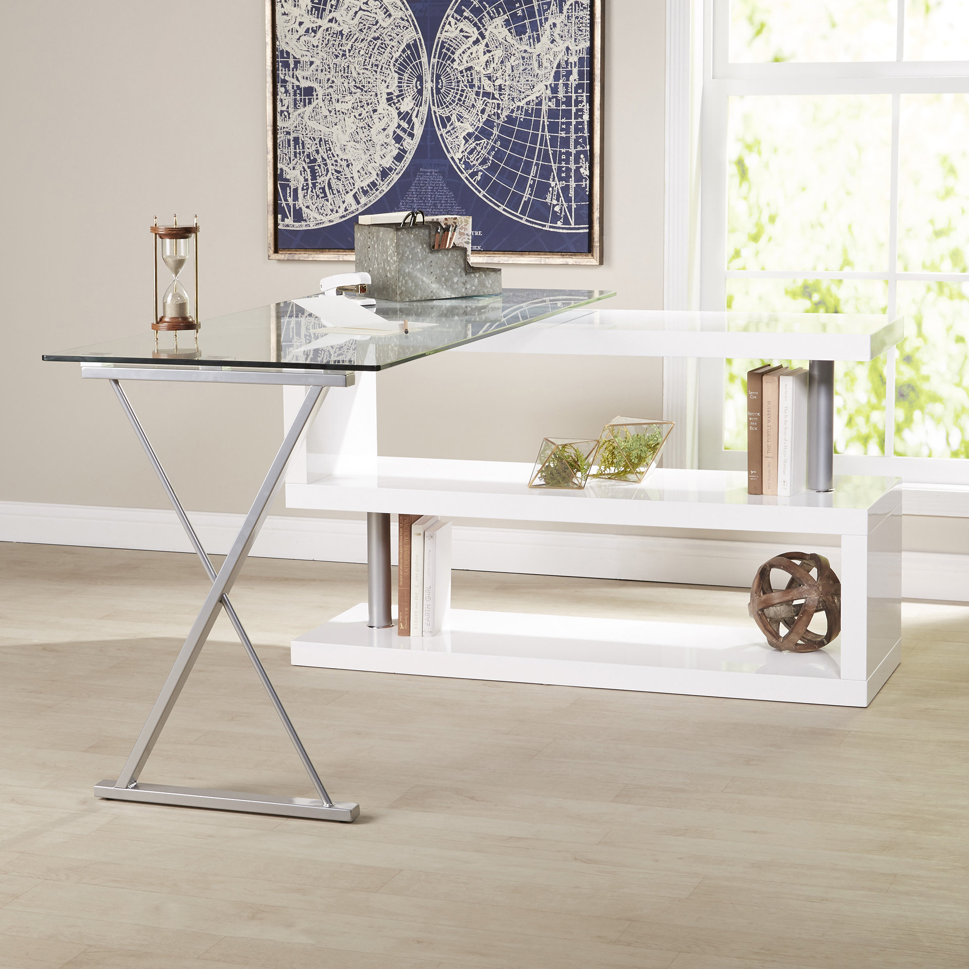 Folden Glass Computer Desk Reviews Allmodern