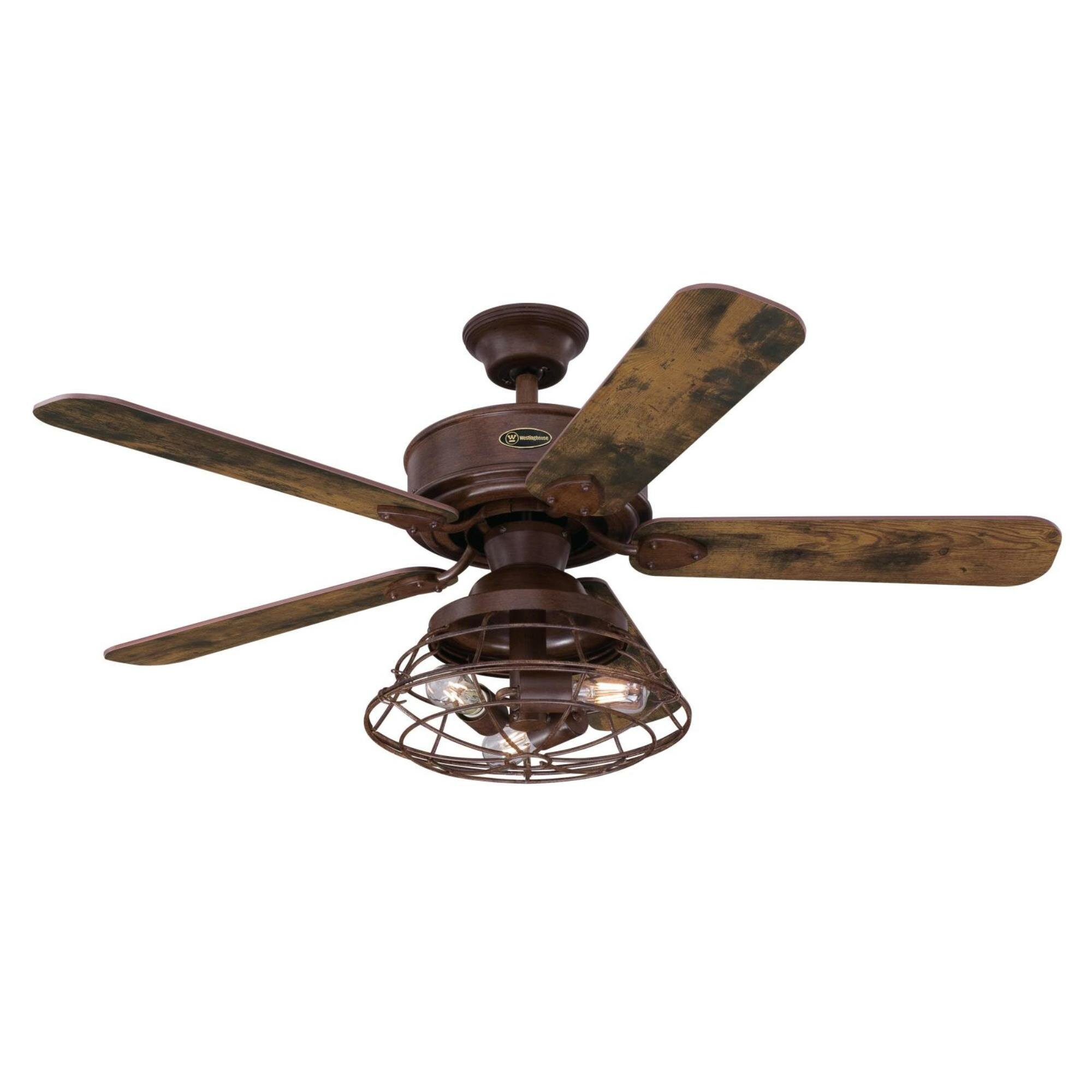 Williston Forge 48 Rothsay 5 Blade Caged Ceiling Fan With Remote Control And Light Kit Included Reviews Wayfair
