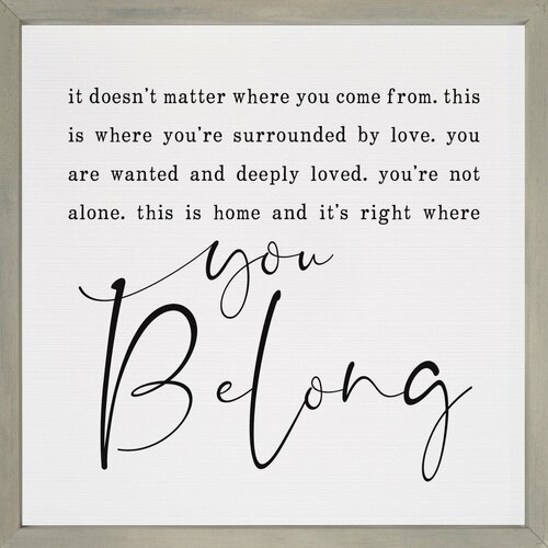 Winston Porter It Doesn T Matter Where You Come From This Is Where You Re Surrounded By Love You Are Wanted And Deeply Loved You Re Not Alone This Is Home And It S Right