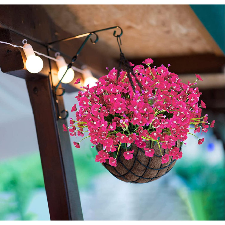 Primrue 6 Bundles Lush Artificial Flowers Outdoor Uv Resistant Fake Plants Silk Flowers No Fade Faux Plastic Flowers For Indoor Outdoor Garden Porch Window Box Wedding Home Decor Wayfair