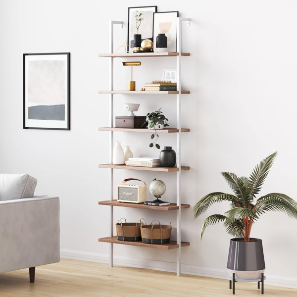 Farmhouse Ladder Shelf Wayfair In todays video i will give you tips on how to style and decorate open shelves in your living room. farmhouse ladder shelf