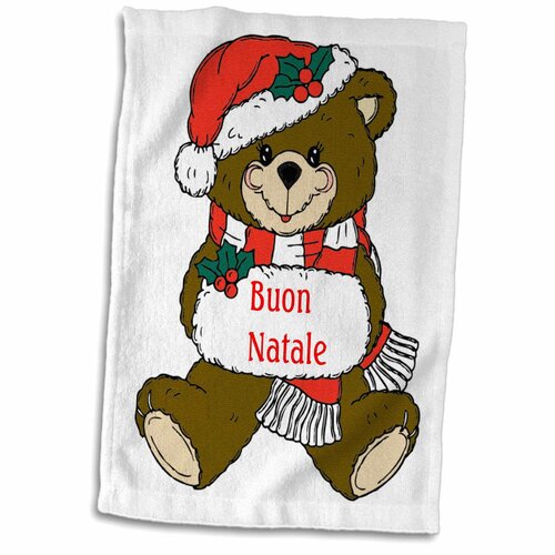 Buon Natale Kitchen Towel.East Urban Home Kathy Buon Natale Italian Christmas Teddy Bear Hand Towel Wayfair