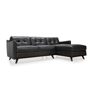 Fallon Leather Sectional By Brayden Studio