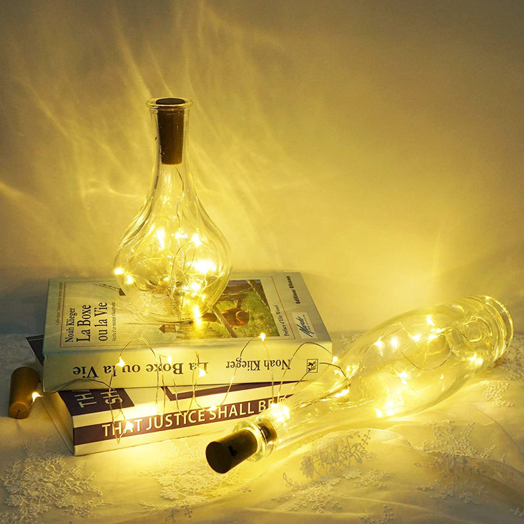 12-Pack Wine Bottle Cork Lights LED Cork Shape Colorful Fairy Mini String Lights 