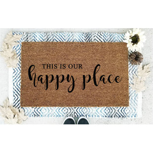 Door Mat Happy Place Wayfair