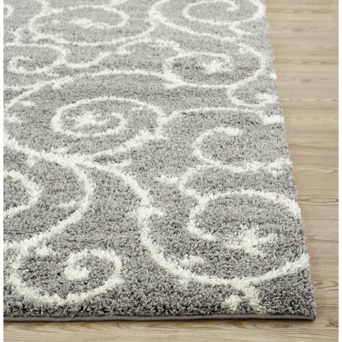 Birdsall Light Gray White Area Rug Birdsall Light Gray White Area Rug