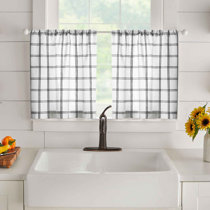 Black Gray Silver Valances Kitchen Curtains You Ll Love In 2021 Wayfair