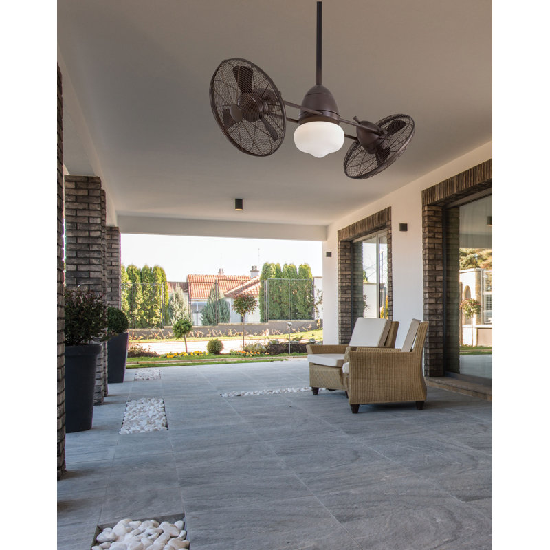Minka Aire 42 Twin Gyro 6 Blade Outdoor Led Ceiling Fan With