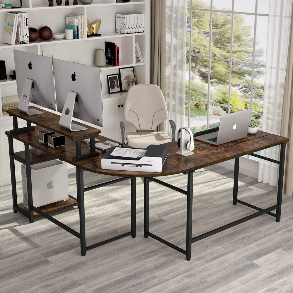 Latitude Run Alphia Reversible L Shape Desk Wayfair