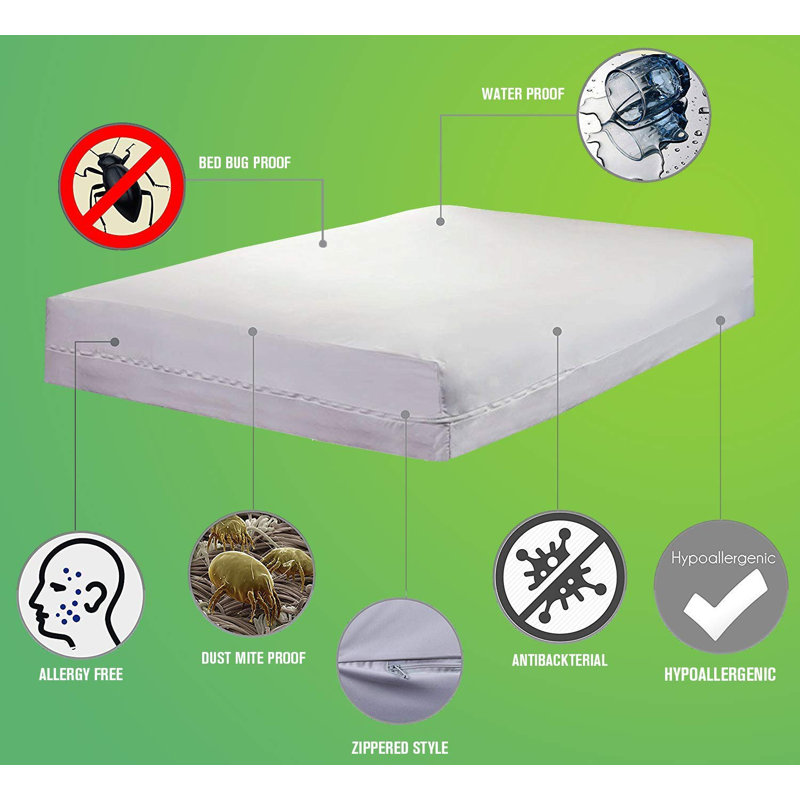 Alwyn Home Paloalto Guardmax Bed Bug Zippered Hypoallergenic