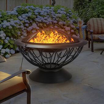 Ebern Designs Synergy Steel Charcoal Fire Pit Reviews Wayfair