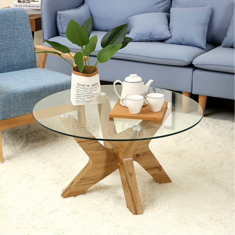 Ivy Bronx Cambridgeshire Cross Legs Coffee Table & Reviews ...