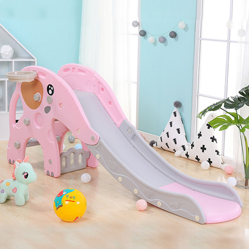 a frame swing set with slide