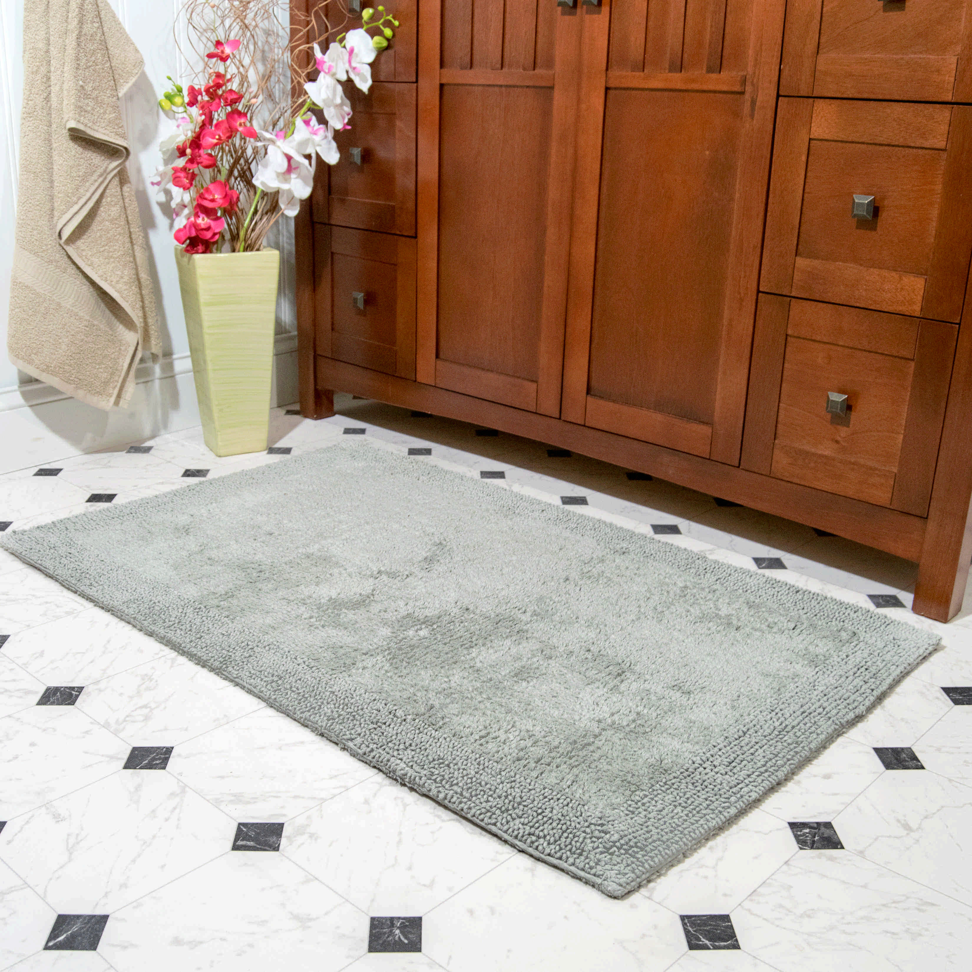 Ivy Bronx Meriden Contemporary 2 Piece Bath Rug Set Reviews Piece Bath Rug Set