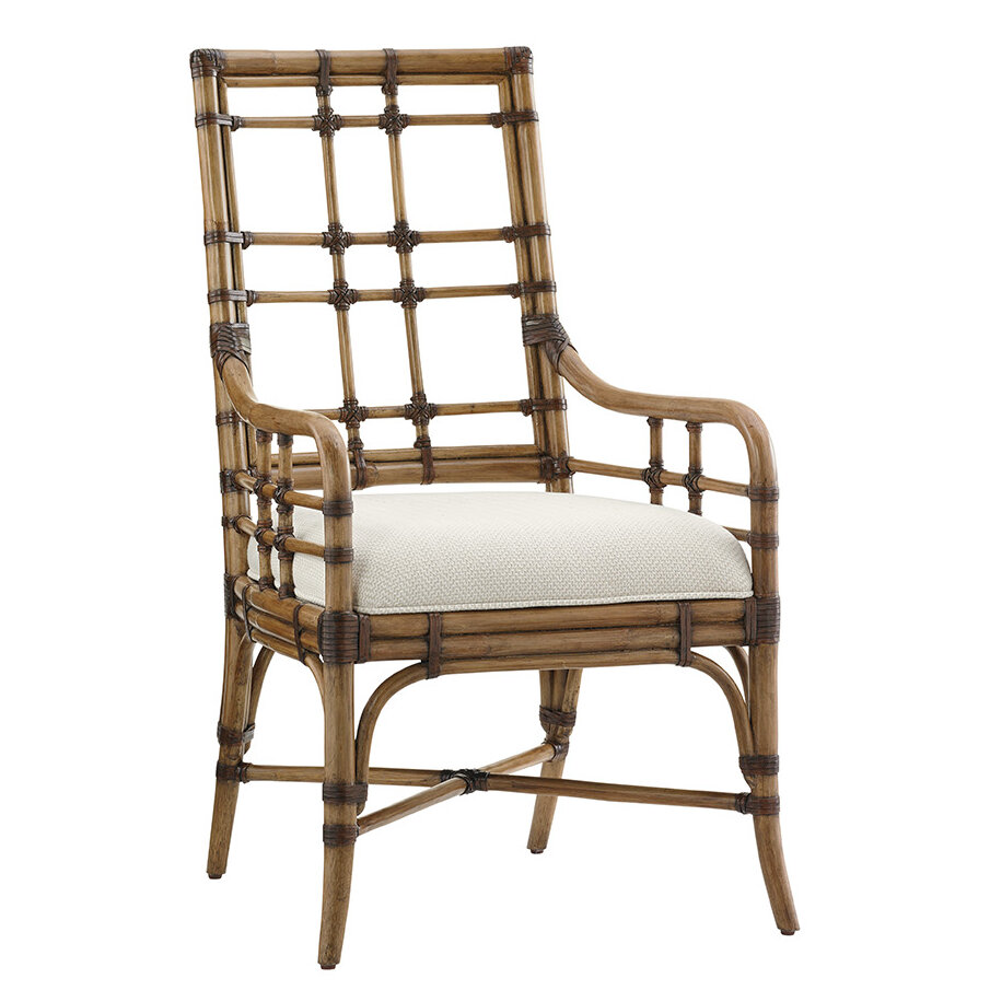 rattan dining arm chair