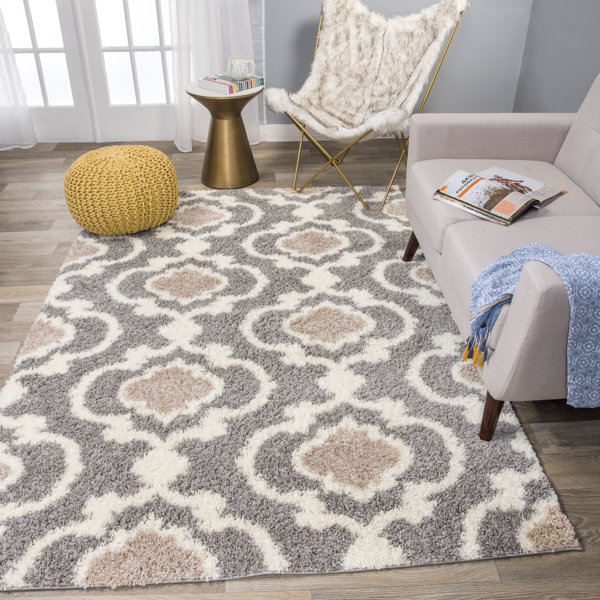 Andover Mills Hegwood Geometric Shag Dark Gray Area Rug Reviews Wayfair