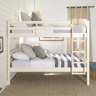 modern white bunk bed
