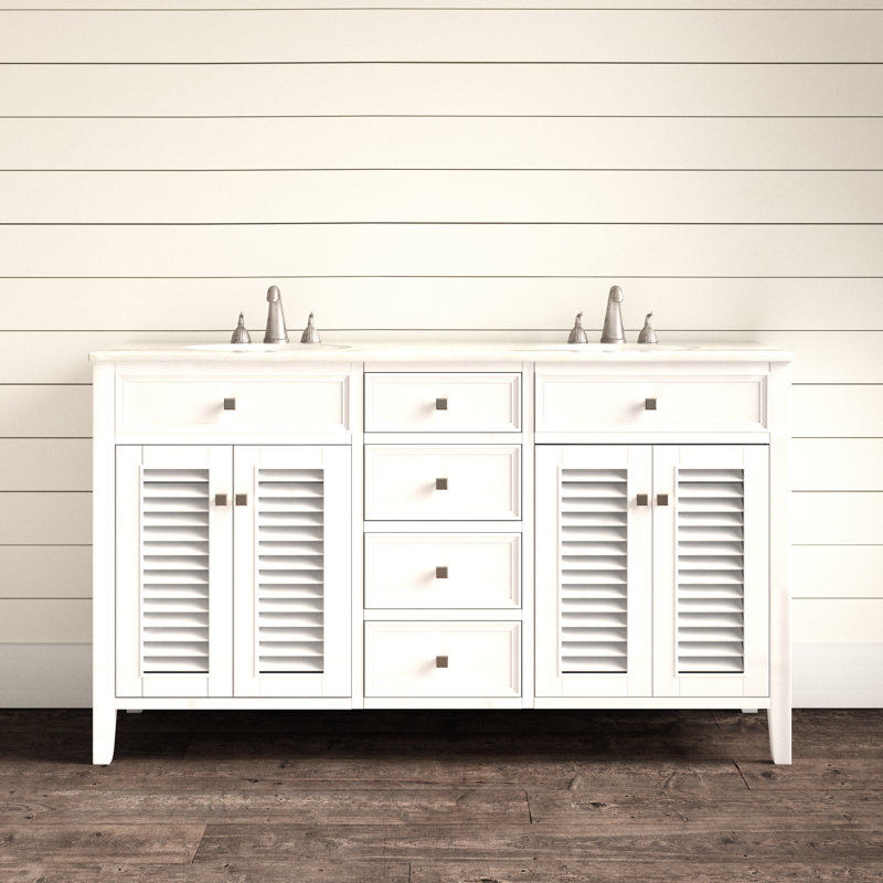 Martinsville 60" Double Bathroom Vanity Set & Reviews Birch Lane