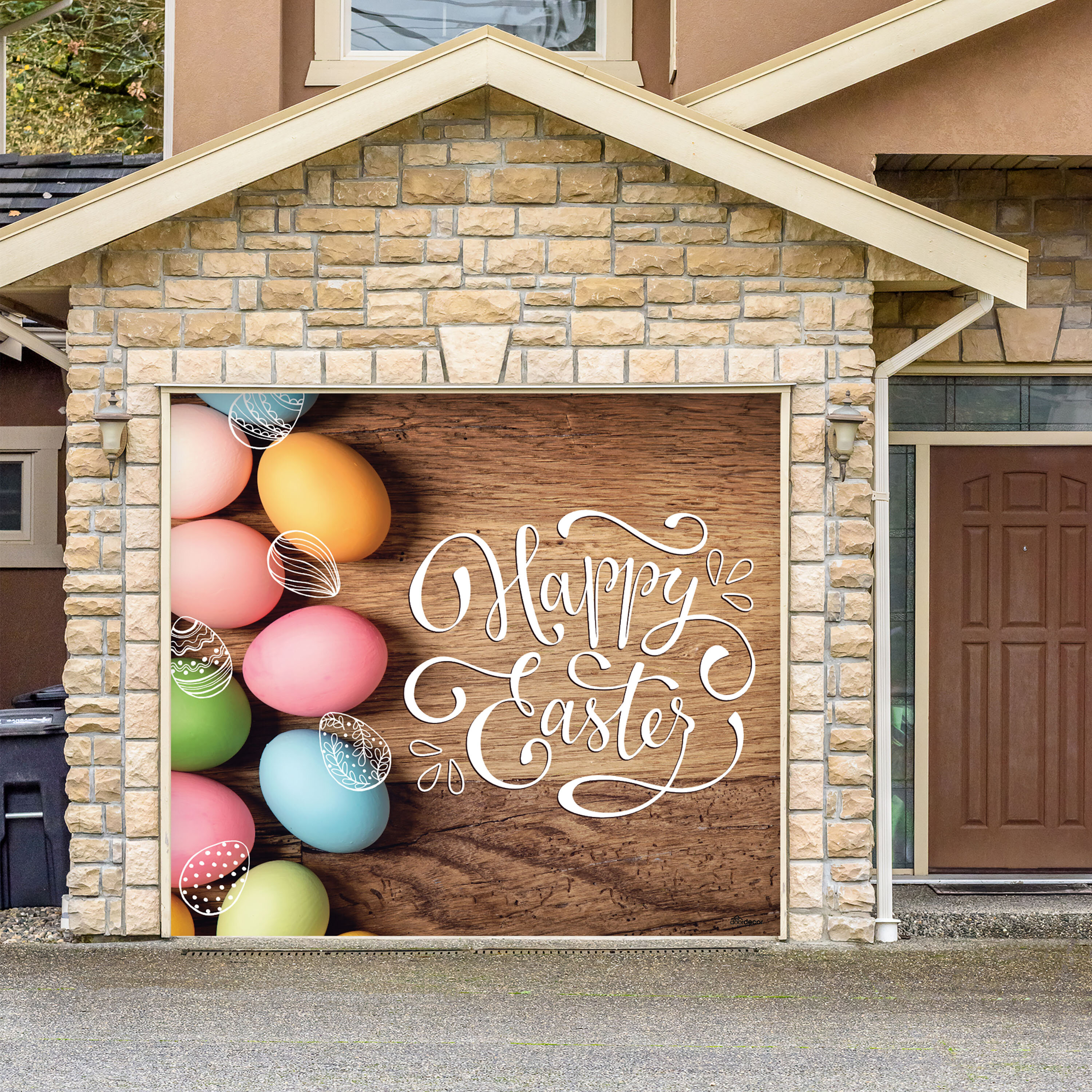 The Holiday Aisle® Happy Easter Eggs Door Mural | Wayfair