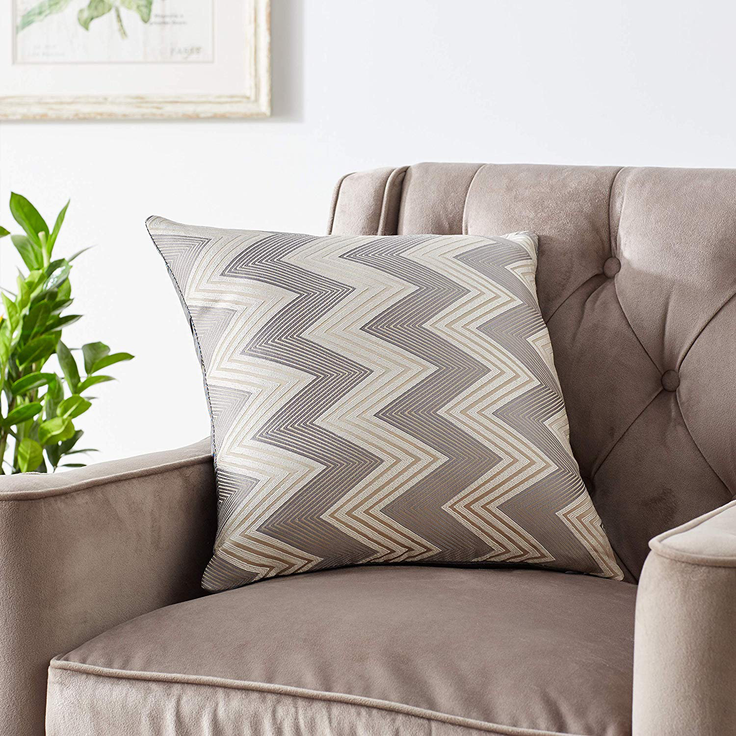 Ebern Designs Seiter Chenille Chevron Design Polyester Jacquard