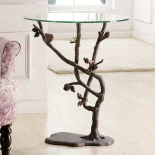 Bird And Pinecone End Table by SPI Home Today Sale Only