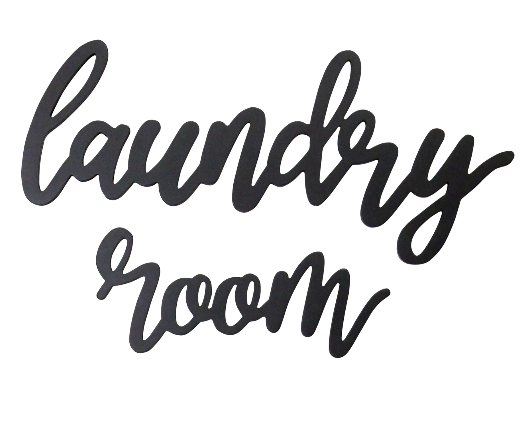 Red Barrel Studio® 2 Piece Wood Laundry Room Script Wall Décor Set & Reviews Wayfair