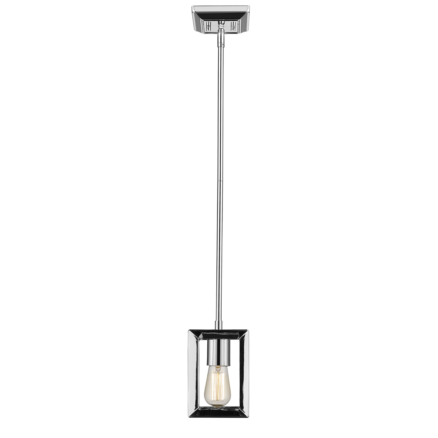 Three Posts Laurent 1 Light Single Rectangle Pendant Reviews Wayfair