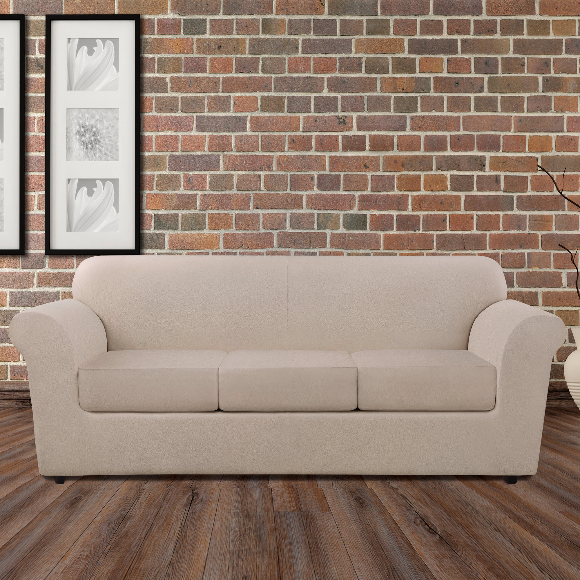 Sure Fit Ultimate Heavyweight Stretch Leather 4 Piece Box Cushion