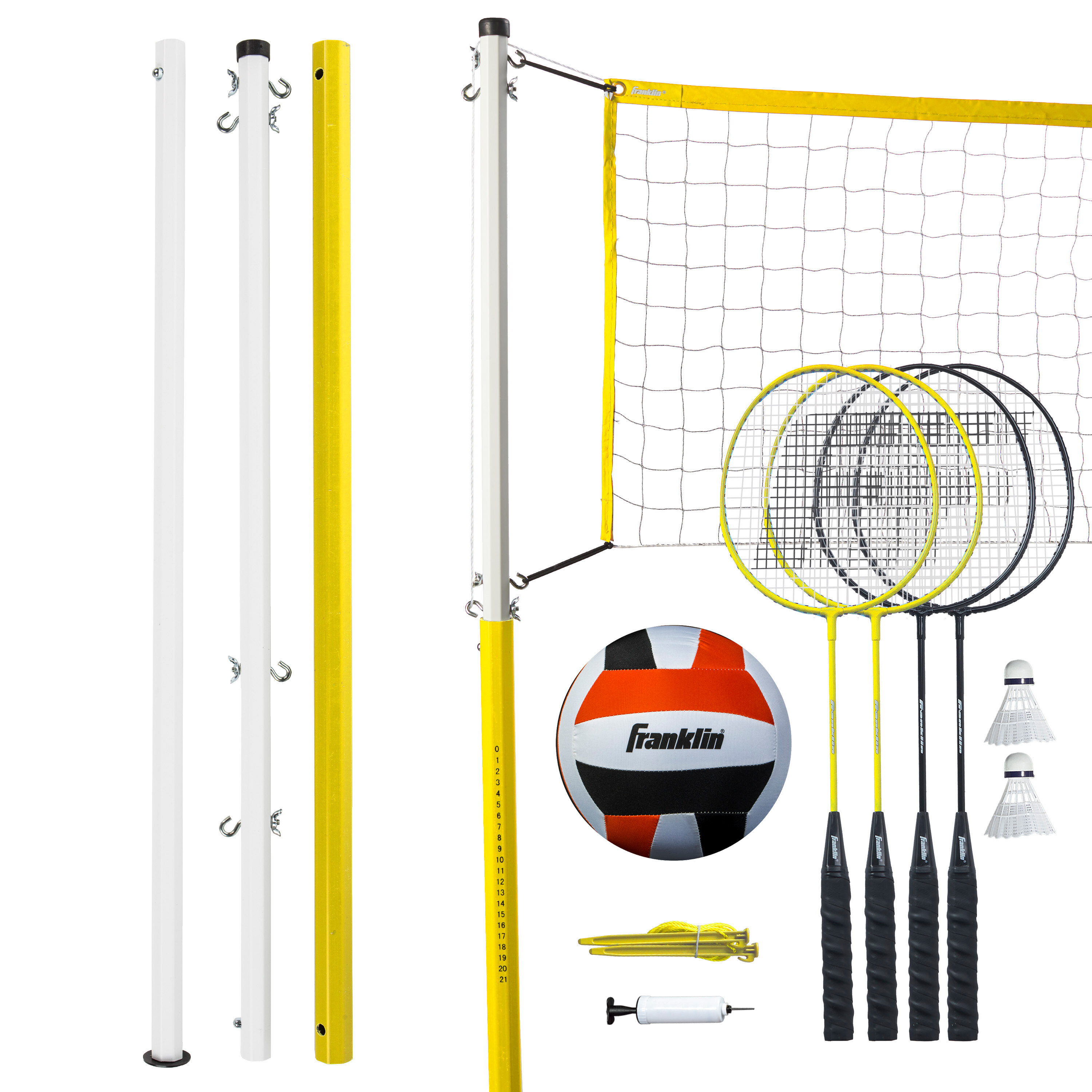 Franklin Volleyball & Badminton Ersatznetz Freizeit Outdoor Sport, Spiel 